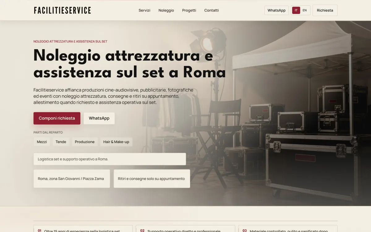 Anteprima del sito Facility Service