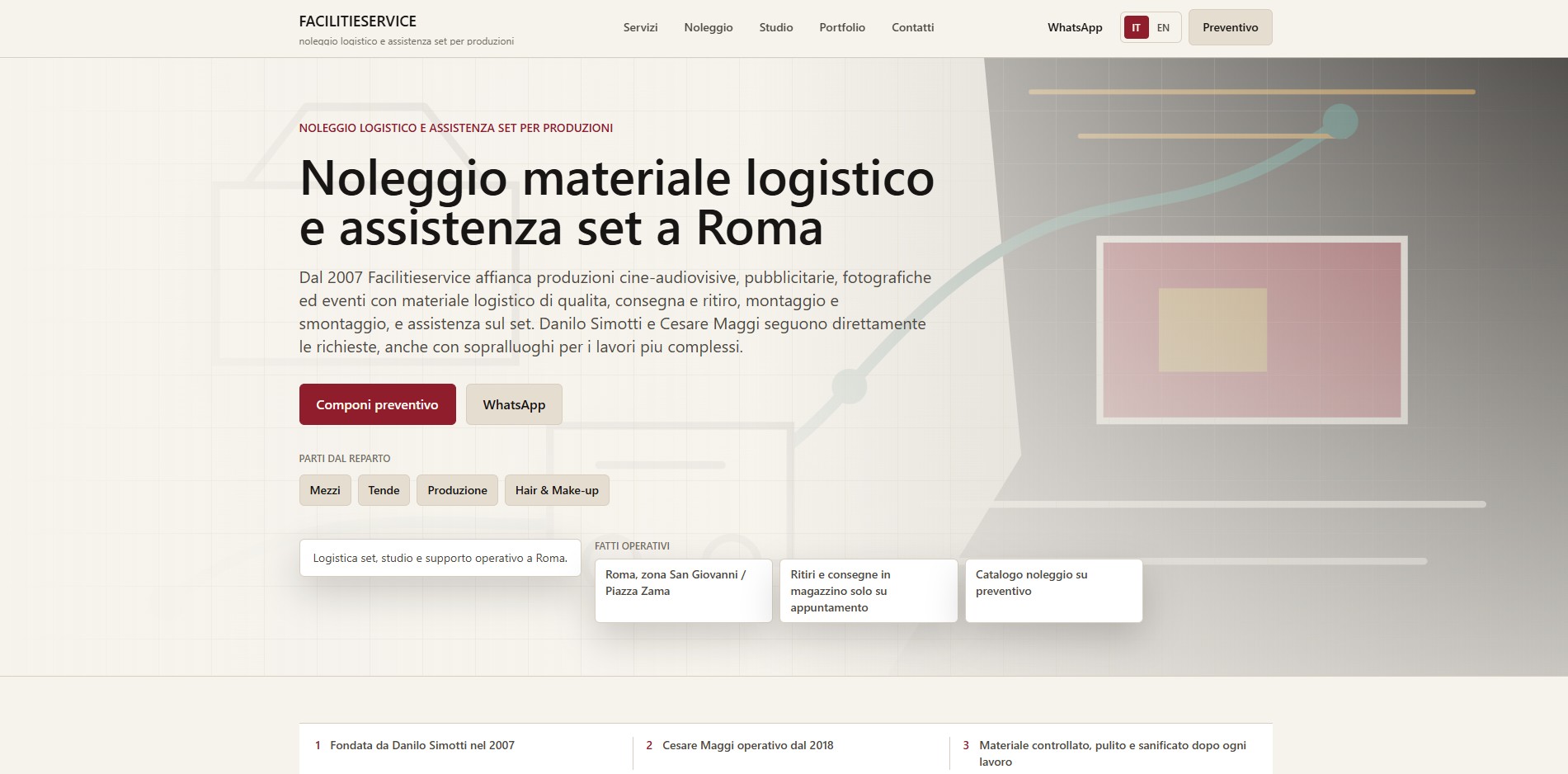 Anteprima del sito Facility Service