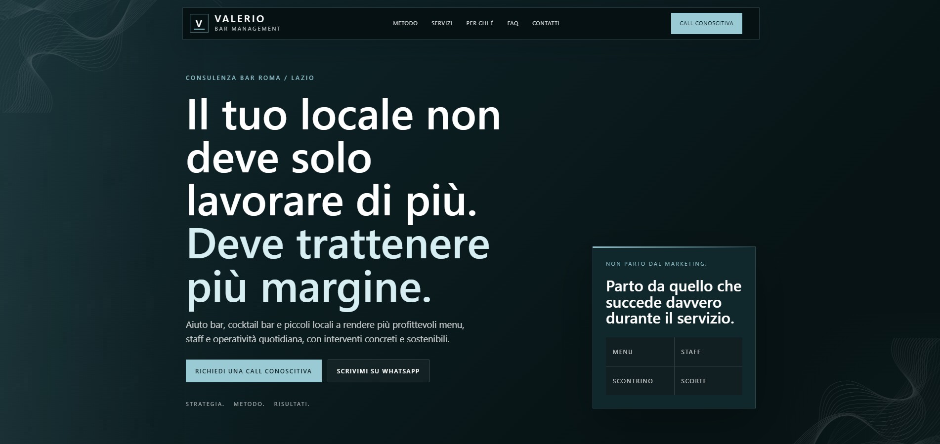 Anteprima del sito Valerio Bar Management