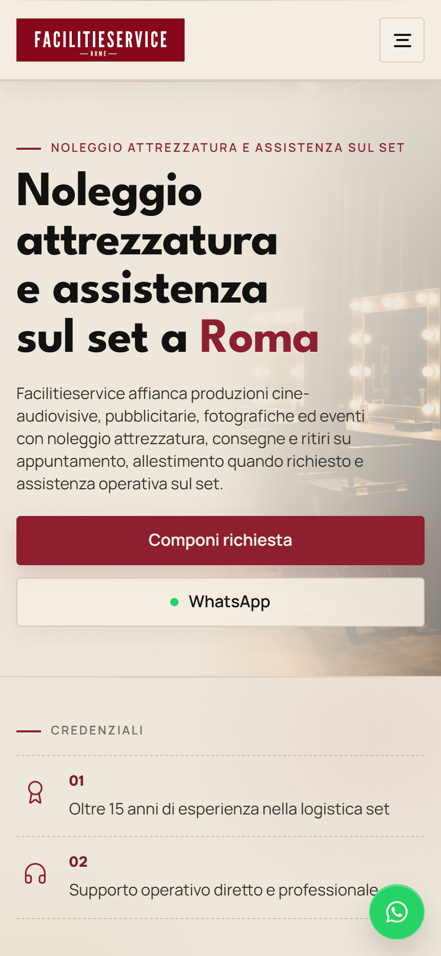 Facilitie Service, versione mobile