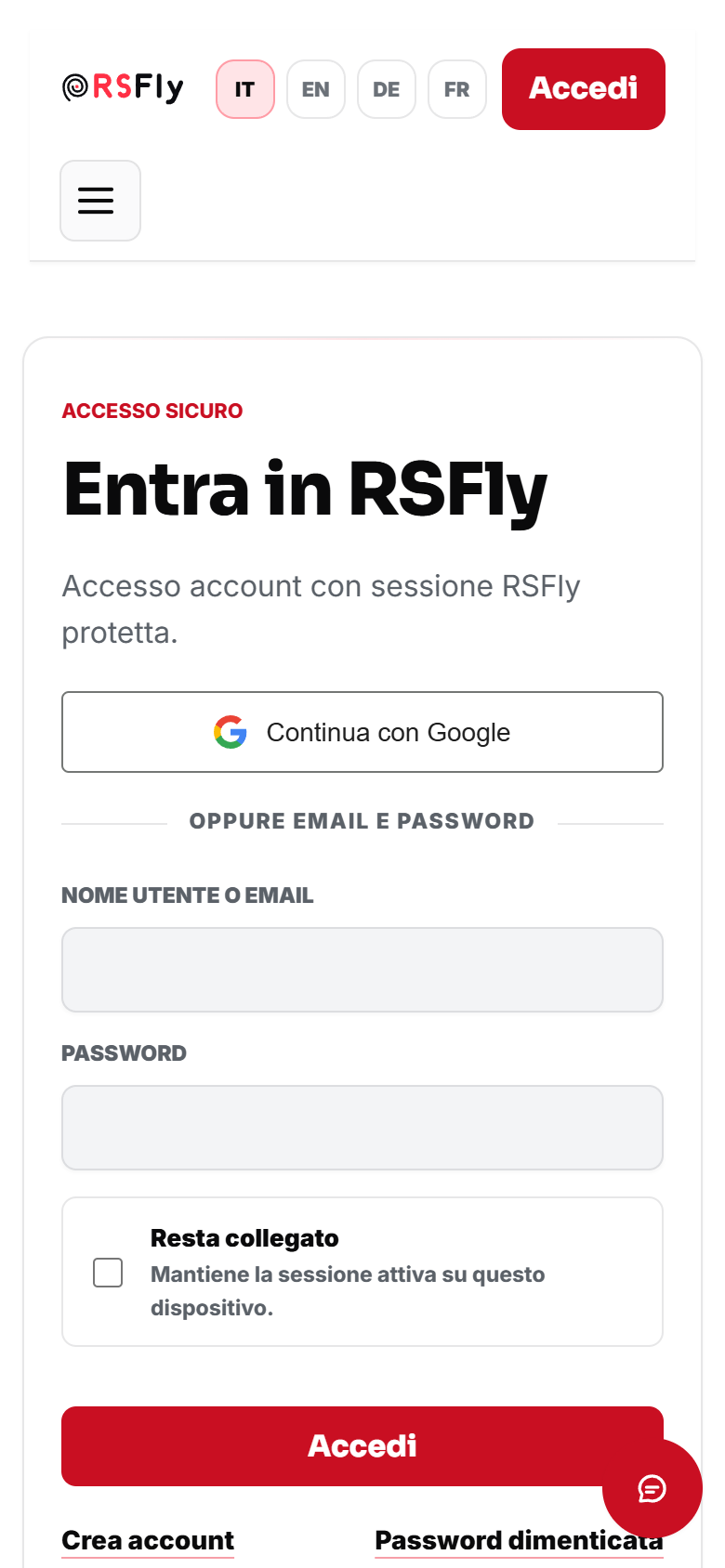 RSFly, versione mobile
